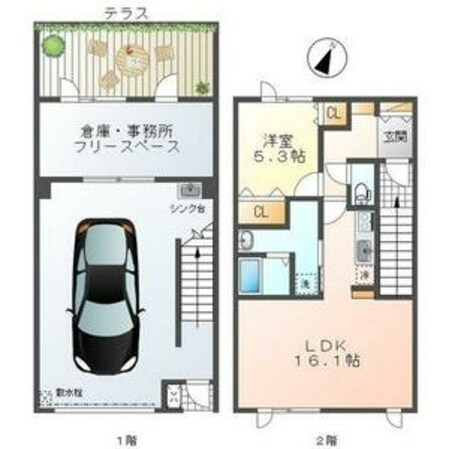 SETTLE ZⅢ protean B棟の物件間取画像